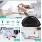 Jelly Comb Bluetooth Vertical Ergonomik Mouse (Siyah)