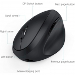 Jelly Comb Bluetooth Vertical Ergonomik Mouse (Siyah)