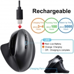 SANWA Bluetooth Vertical Ergonomik Mouse (Krmz)