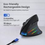 VicTsing Bluetooth Vertical Mouse (Siyah)