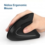 Nidiox Bluetooth Vertical Ergonomik Mouse (Siyah)