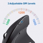 Nidiox Bluetooth Vertical Ergonomik Mouse (Siyah)