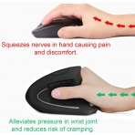 Nidiox Bluetooth Vertical Ergonomik Mouse (Siyah)