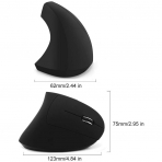 FIRSTMEMORY Bluetooth Vertical Ergonomik Mouse (Siyah)
