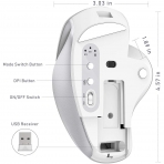 Jelly Comb Bluetooth Vertical Ergonomik Mouse (Beyaz-G�m��)