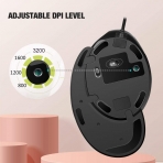 eirix Kablolu Vertical Ergonomik Mouse (Siyah)