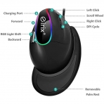eirix Kablolu Vertical Ergonomik Mouse (Siyah)