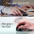 Swiftpoint Bluetooth Dikey Ergonomik Mouse (Siyah-Gri)