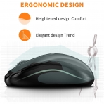 AHGUEP Bluetooth Optik Ergonomik Mouse (Siyah)