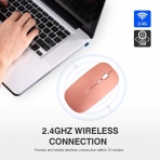 INPHIC Bluetooth Optik Ergonomik Mouse (Roze Gold)