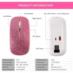Attoe Wireless Ergonomik Mouse (Pembe)