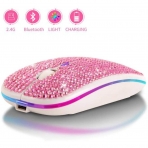 Attoe Wireless Ergonomik Mouse (Pembe)