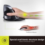 DELUX Classic Ergonomic Vertical Mouse (1600DPI)(Siyah)
