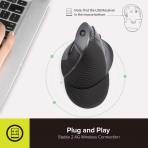 DELUX Classic Ergonomic Vertical Mouse (1600DPI)(Siyah)