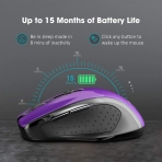 VicTsing 2.4G Egonomik Wireless Mouse (2400DPI)(Mor)