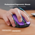 VicTsing 2.4G Egonomik Wireless Mouse (2400DPI)(Mor)