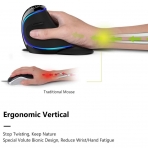 Delux Kablolu Ergonomik Vertical Mouse (1600DPI)