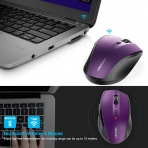 TECKNET Wireless Ergonomik Mouse (3000 DPI)(Mor)