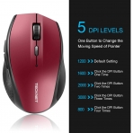 TECKNET Wireless Ergonomik Mouse (3000 DPI)(Krmz)