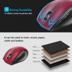 TECKNET Wireless Ergonomik Mouse (3000 DPI)(Krmz)