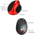 Viwind Wireless Dikey Ergonomik Mouse (Krmz)