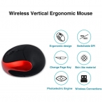 Viwind Wireless Dikey Ergonomik Mouse (Krmz)