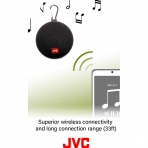 JVC Suya Dayankl Tanabilir Wireless Hoparlr (Siyah)