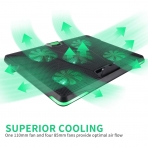 Coolertek Laptop Soutma Stand (5 Fan)(Yeil)(12/17.3 in)