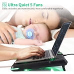 Coolertek Laptop Soutma Stand (5 Fan)(Yeil)(12/17.3 in)