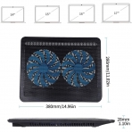 Greenf 17.3 n 2 Fanl Laptop Soutucu Stand (Siyah)