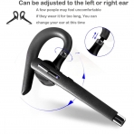 Aksense Bluetooth Tek Kulak Kancal Kulaklk (Siyah)