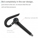 Aksense Bluetooth Tek Kulak Kancal Kulaklk (Siyah)