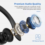 LETSCOM Bluetooth Kablosuz Kancal� Kulakl�k (Siyah)