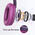 LETSCOM Bluetooth Kulak st Kulaklk (Mor)
