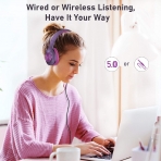 LETSCOM Bluetooth Kulak st Kulaklk (Mor)