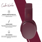 Skullcandy Bluetooth Kablosuz Kulak st Kulaklk (Bordo)