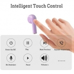 Olyre Wireless Bluetooth 5.1 Kablosuz Kulak i Kulaklk (Mor)