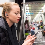 AMORNO Bluetooth Kablosuz Kulak i Kulaklk (Siyah)