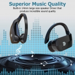 AXUAN Bluetooth 5.0 Kancal Kulak i Kulaklk (Siyah)