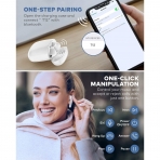 Lasuney IPX7 Bluetooth Kablosuz Kulak i Kulaklk (Beyaz)