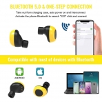 SIXGO Bluetooth Kablosuz Kulak i Kulaklk (Siyah-Sar)