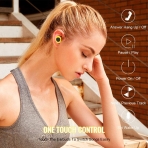 SIXGO Bluetooth Kablosuz Kulak i Kulaklk (Siyah-Sar)
