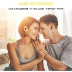 SIXGO Bluetooth Kablosuz Kulak i Kulaklk (Siyah-Sar)