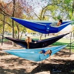 Nest Hammocks ift Kiilik Kamp Hama (Siyah-Gri)