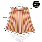 PATIOGUARDER �ift Ki�ilik B�y�k Boy Kapitone Hamak (Turuncu)