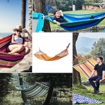 KingCamp ift Kiilik Bambu Hamak (Turuncu izgili)