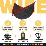 Wise Owl Outfitters ift Kiilik Kamp Hama (Gri-Krmz)