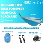 Nest Hammocks ift Kiilik Kamp Hama (Mavi-Beyaz)