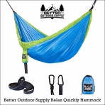 Better Outdoor Supply Tek Kiilik Tanabilir Hamak (Mavi/Yeil)