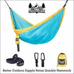 Better Outdoor Supply Tek Kiilik Tanabilir Hamak (Mavi/Sar)